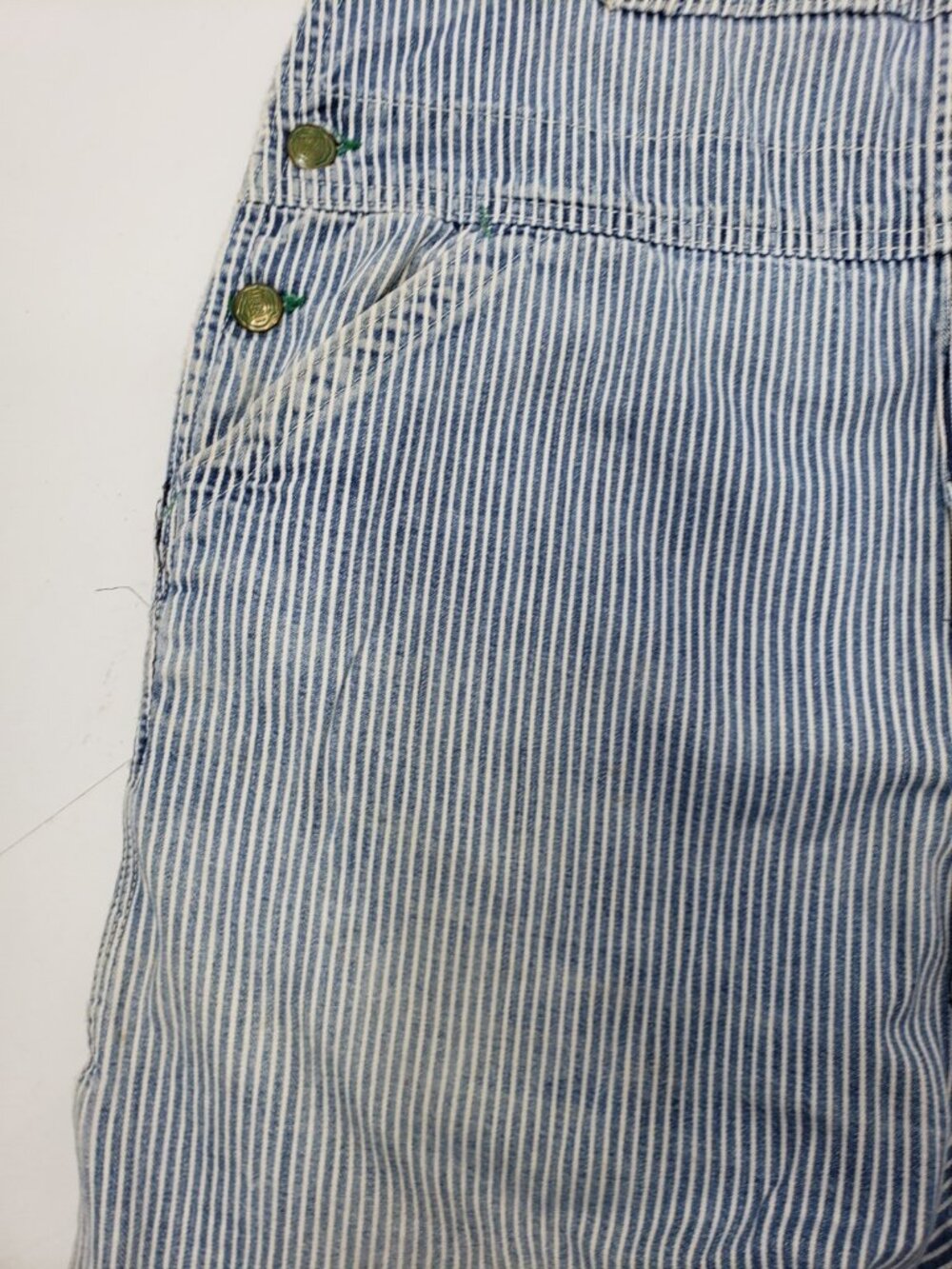 Vintage Liberty Hickory Stripe Bib Overalls Railroad Denim Workwear USA - Picture 4 of 16